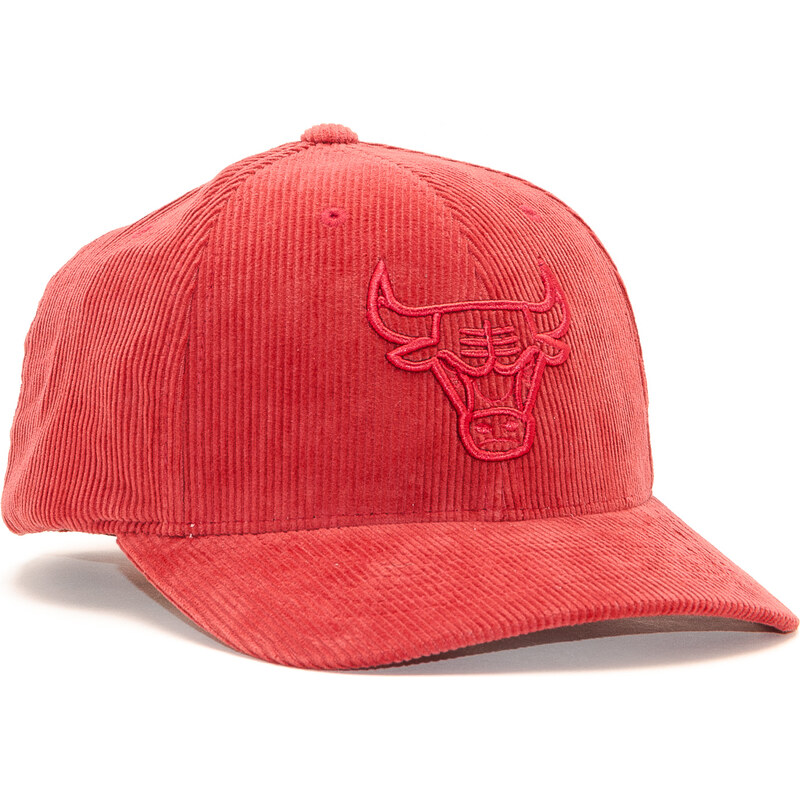 Kšiltovka Mitchell & Ness Chicago Bulls Cord Red Snapback