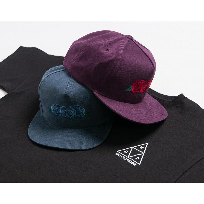 Kšiltovka HUF Triple Rose Mood Indigo Snapback