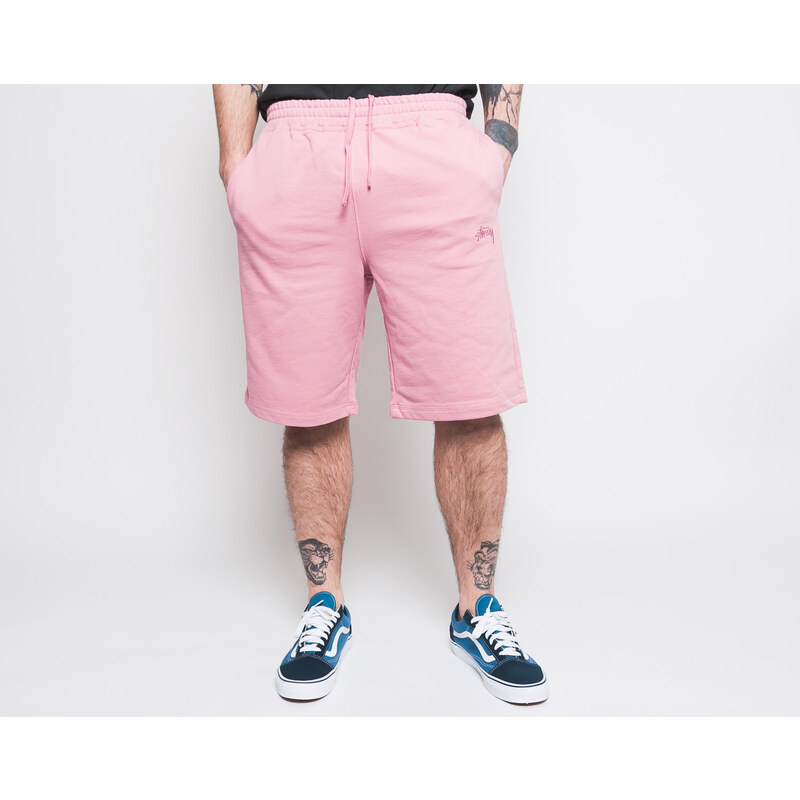 Kraťasy Stussy Stock Heavy French Terry Short Pink