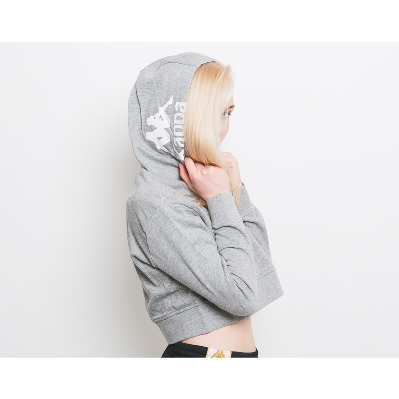 Dámská Mikina S Kapucí Kappa Authentic Zaly Grey Melange
