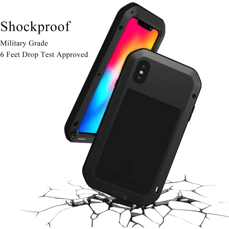 Ochranný kryt pro iPhone XS - LOVE MEI, POWERFUL BLACK