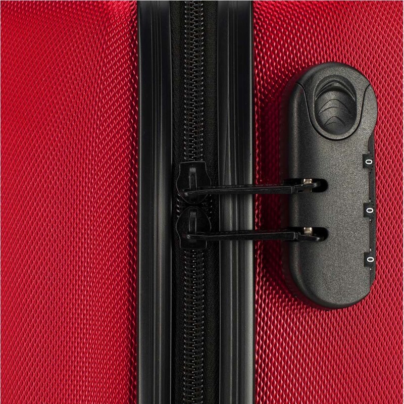Střední kufr Wittchen, červená, ABS