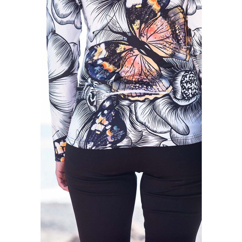 LASOUL Funkční triko Long Butterfly