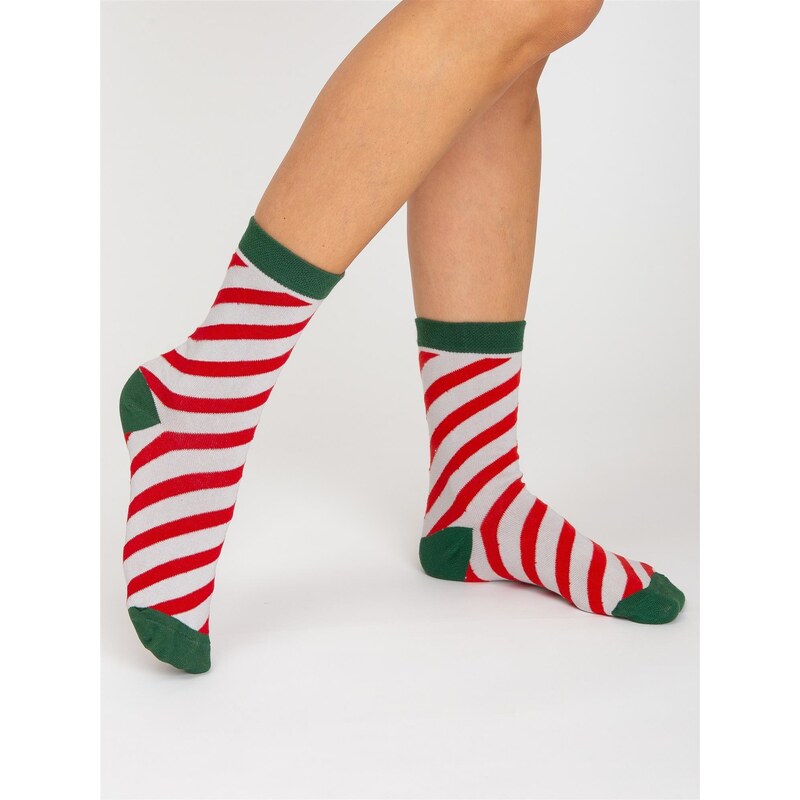 Fashionhunters 3 páry ponožek s vánočním potiskem