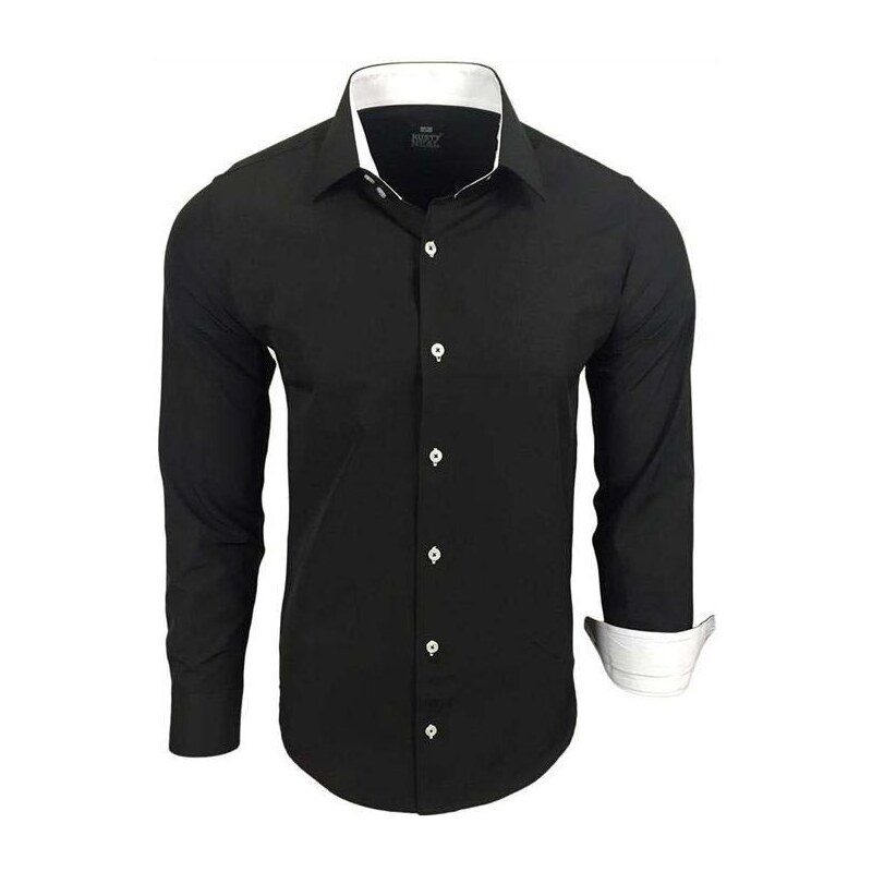 RUSTY NEAL košile pánská R-44 dlouhý rukáv slim fit