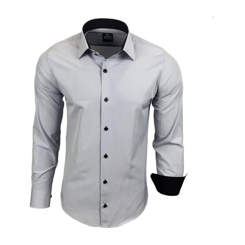RUSTY NEAL košile pánská R-44 dlouhý rukáv slim fit