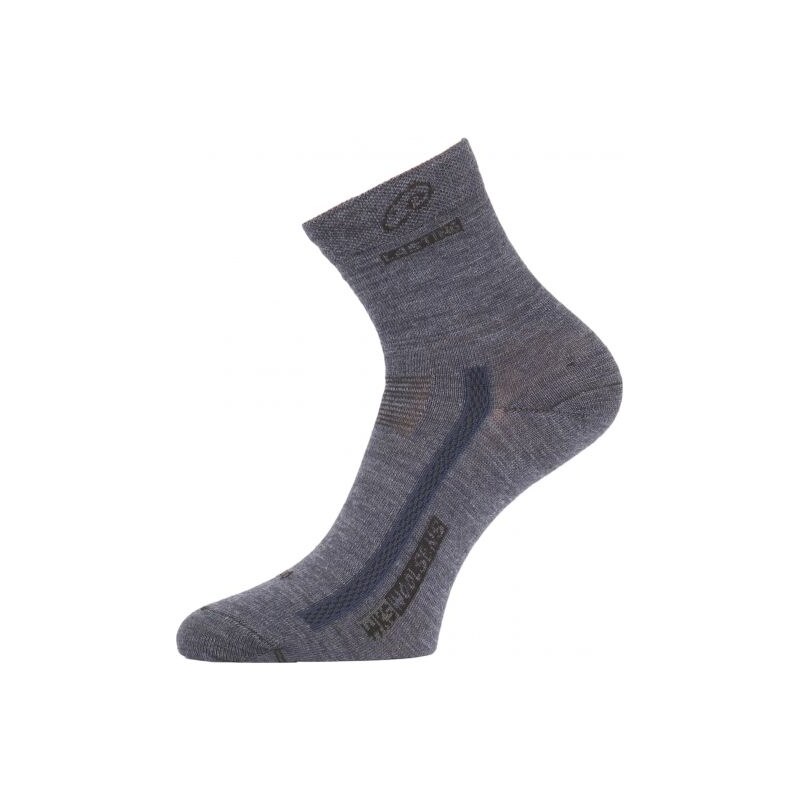 Ponožky Lasting merino WKS treking Velikost: M šedá 52205504