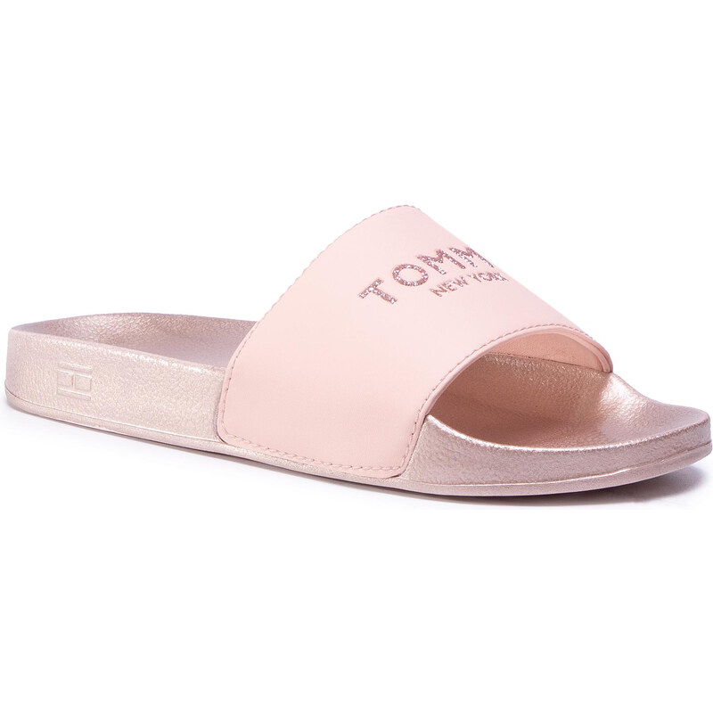 Glitter tommy hilfiger slides clearance