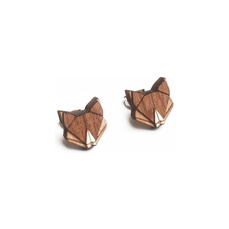 BeWooden Dřevěné náušnice Fox Earrings