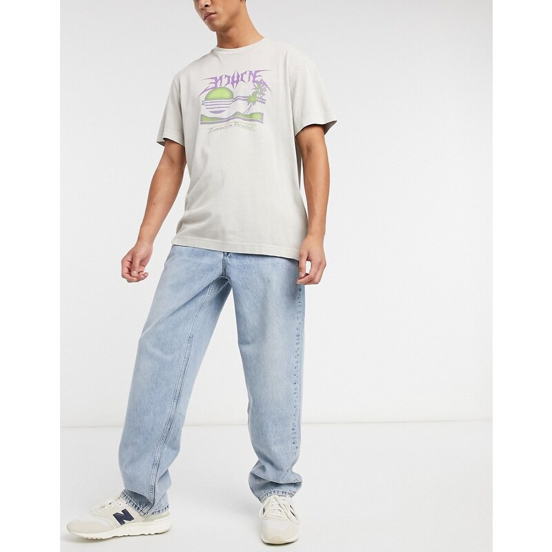 ASOS DESIGN baggy jeans in vintage light wash blue - GLAMI.cz