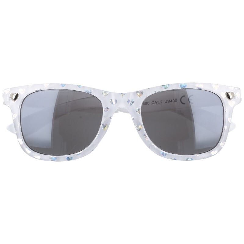 Sunmania Bílé srdíčkové dětské brýle Wayfarer Hearts 87959156