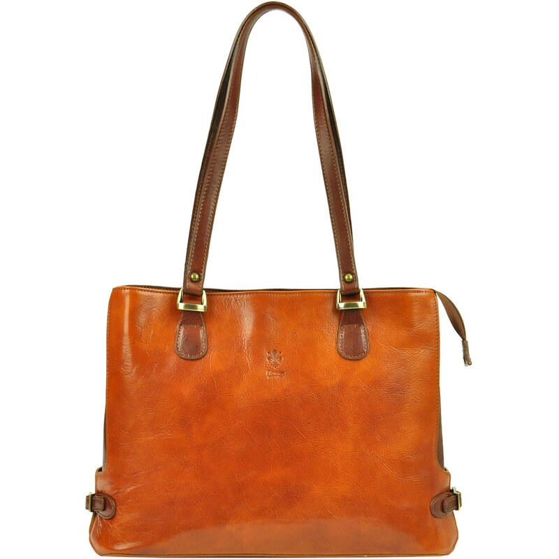 Kožená kabelka přes rameno Florence 14 camel / hnědá 62237076