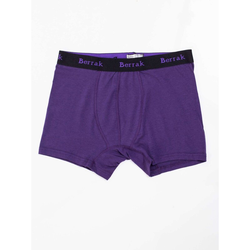 BASIC PÁNSKÉ FIALOVÉ BOXERKY -PURPLE Fialová