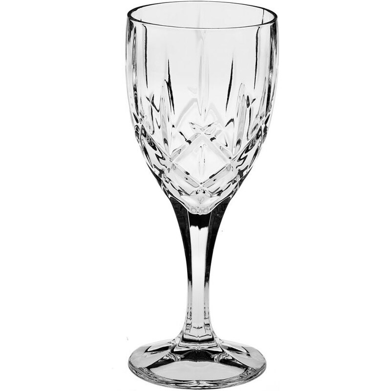 SkloBižuterie Křišťálové sklenice na víno Sheffield 330 ml, 6 ks