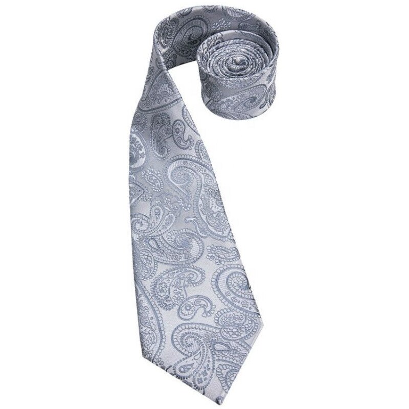 LELE pánská kravata Grey Paisley