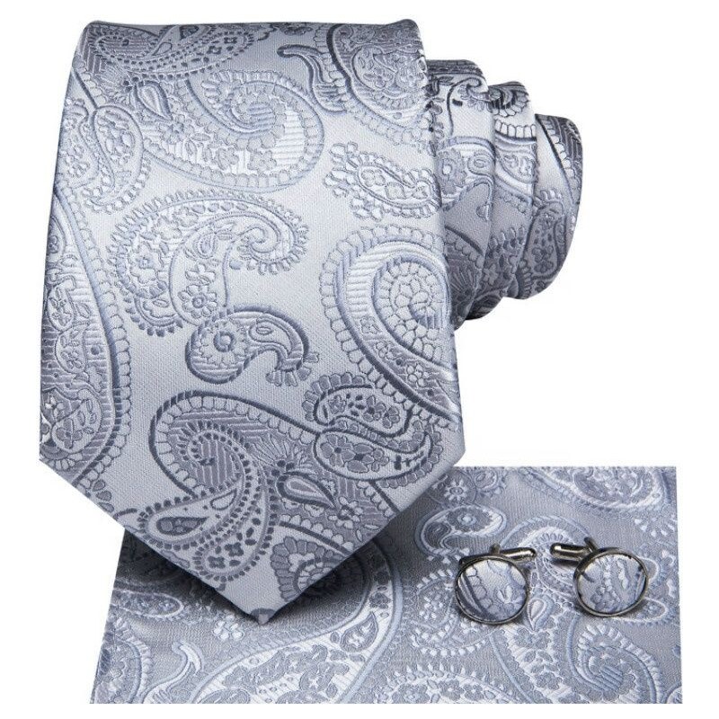 LELE pánská kravata Grey Paisley