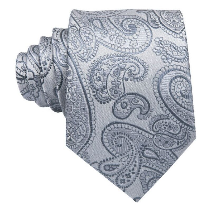 LELE pánská kravata Grey Paisley