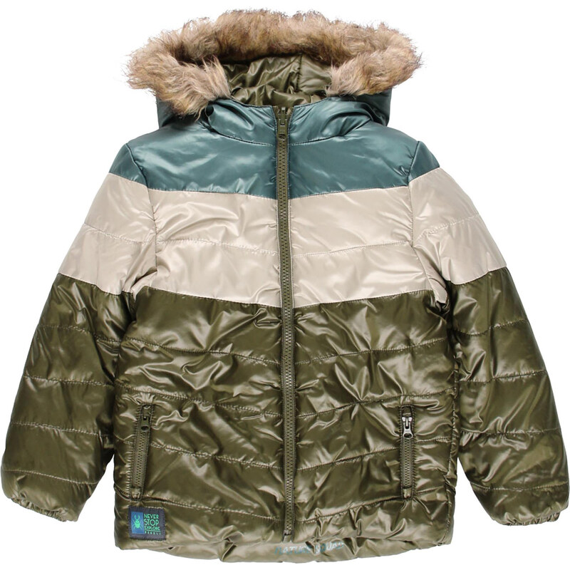 Boboli Chlapecká zimní bunda QR Brouk khaki
