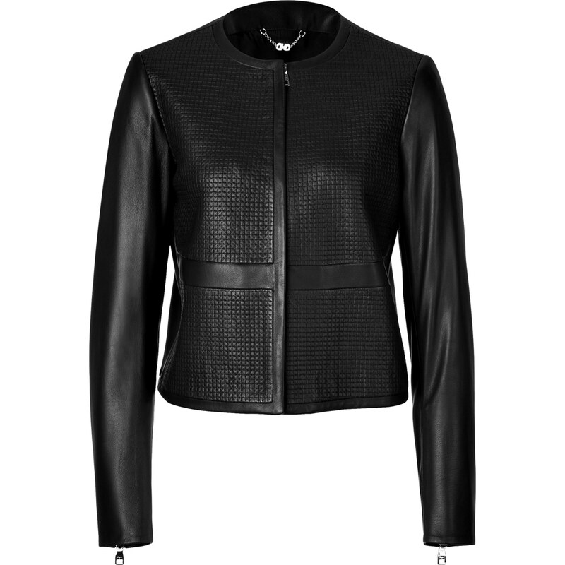Salvatore Ferragamo Woven Leather Jacket