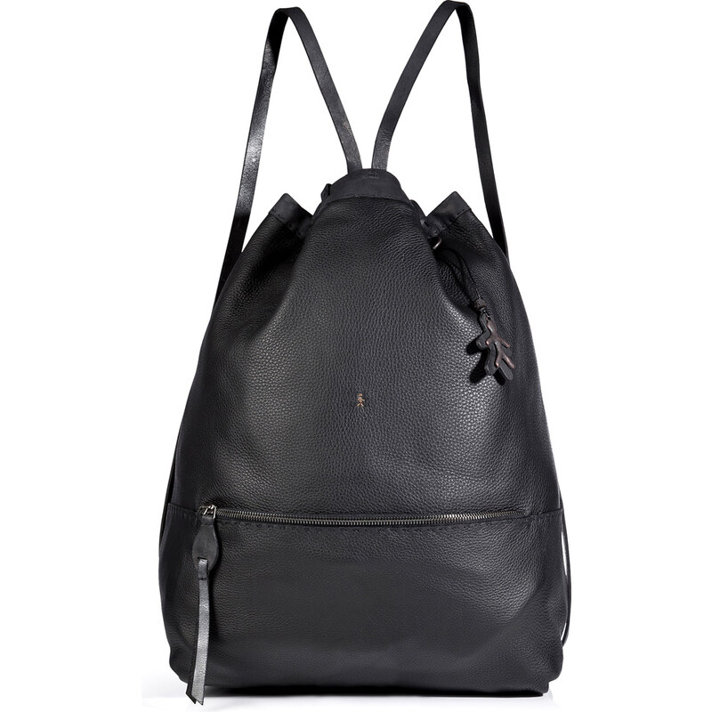 Henry Beguelin Textured Leather XL Drawstring Backpack