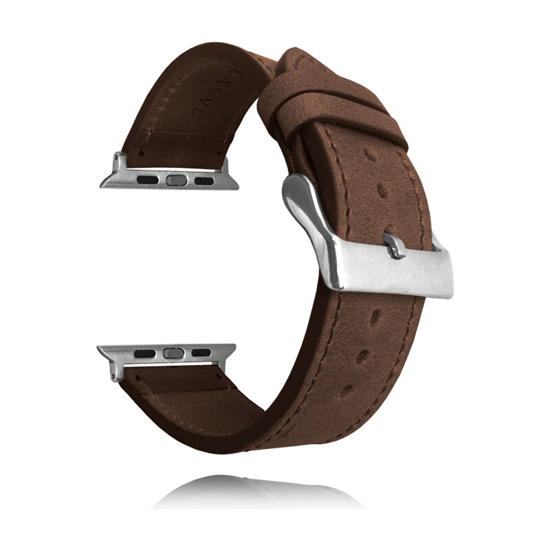 Tmavě hnědý kožený řemínek LAVVU Top Grain pro APPLE WATCH 38-40