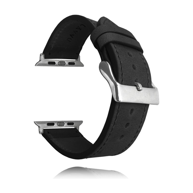 LAVVU Černý kožený řemínek Top Grain pro APPLE WATCH 38-40 mm LSXABS1 76013882