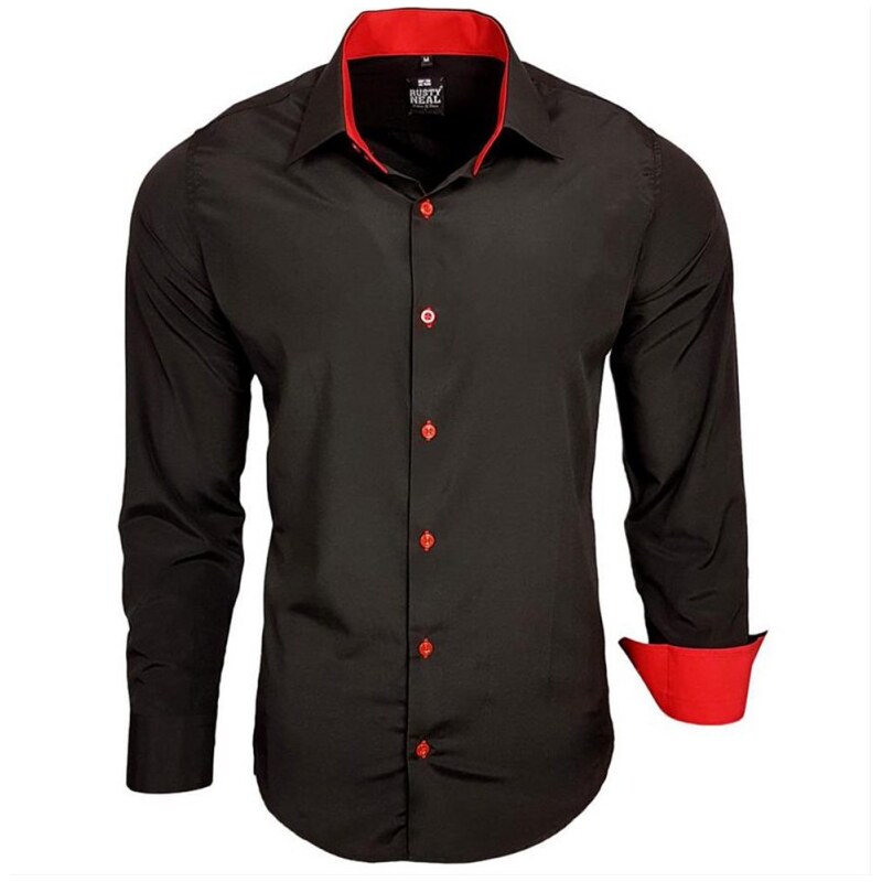 RUSTY NEAL košile pánská R-44 dlouhý rukáv slim fit