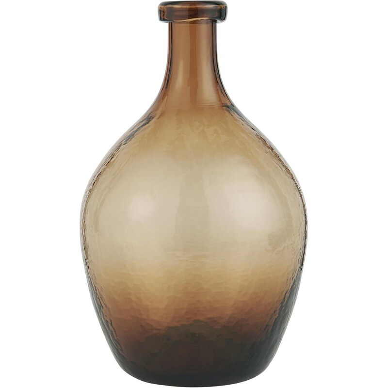 IB LAURSEN Skleněná váza Balloon Brown 28 cm