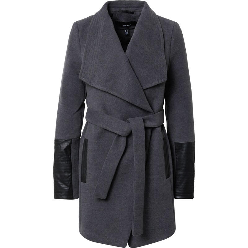 VERO MODA Přechodná bunda tmavě šedá / černá