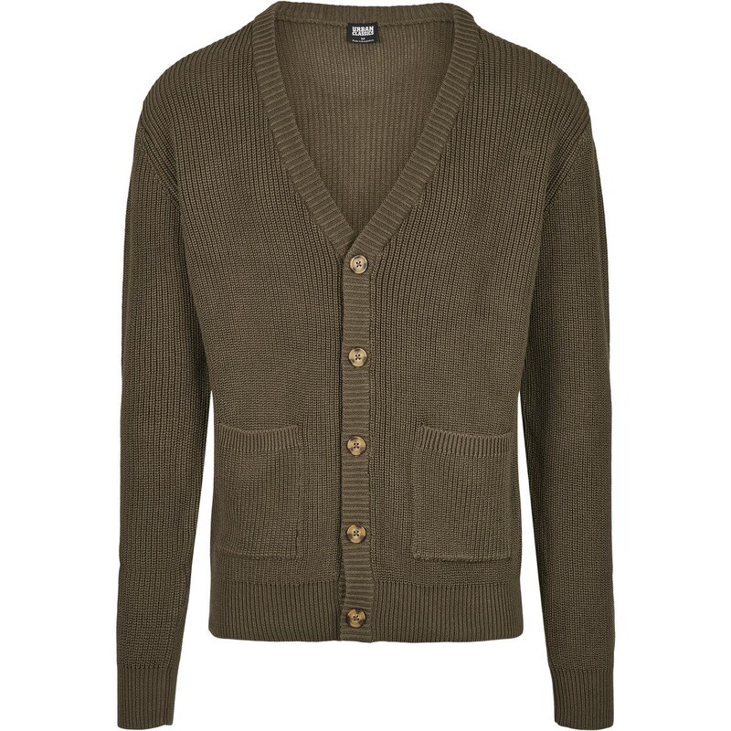 UC Men Boxy Cardigan olivový