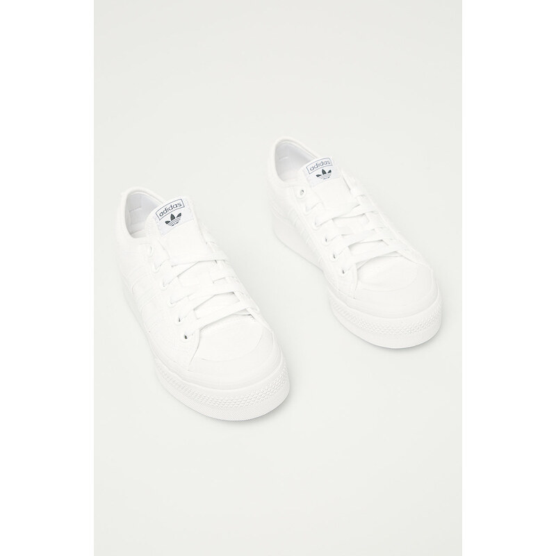 Tenisky adidas Originals Nizza Platform dámské, bílá barva, FV5322
