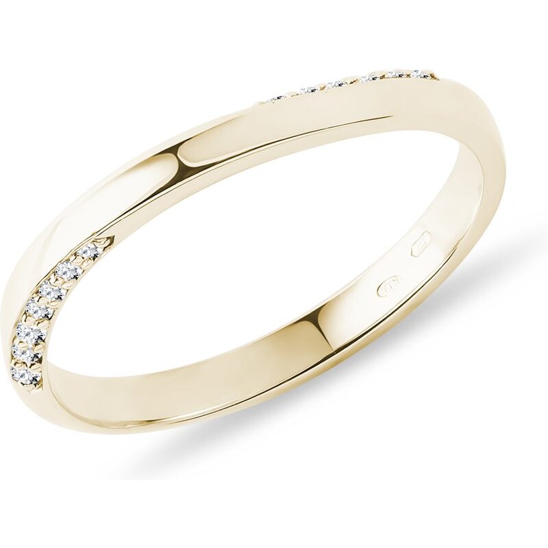 Snubní prsten s diamanty ve zlatě KLENOTA K0756013