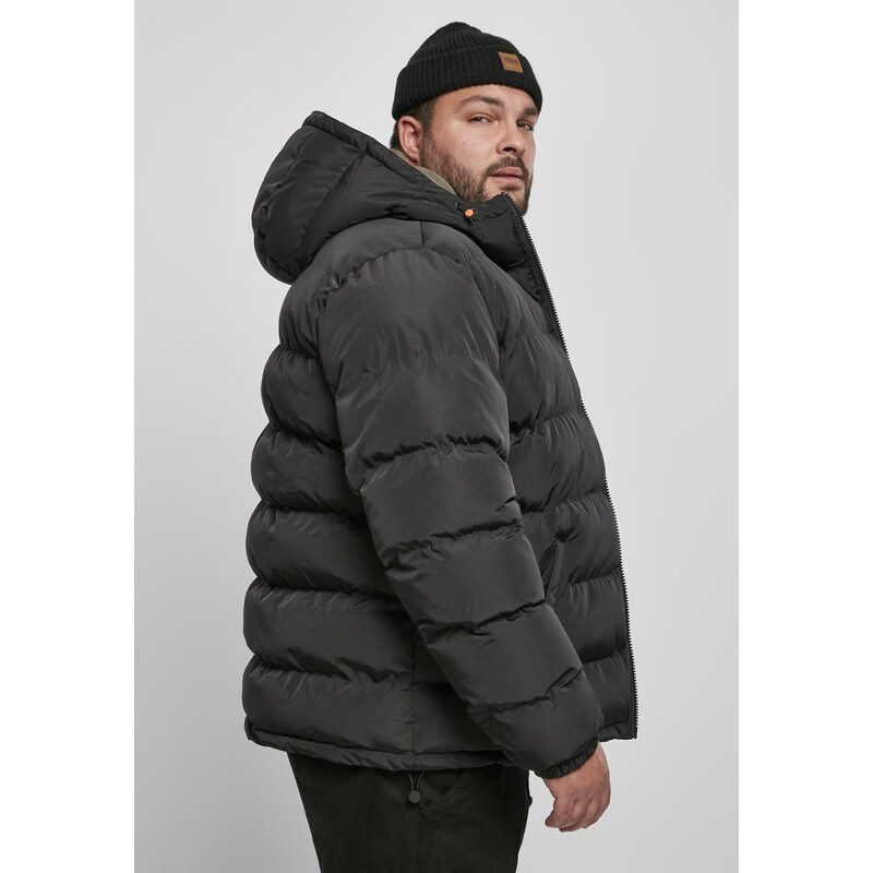 UC Men Oboustranná bunda s kapucí černá/woodcamo