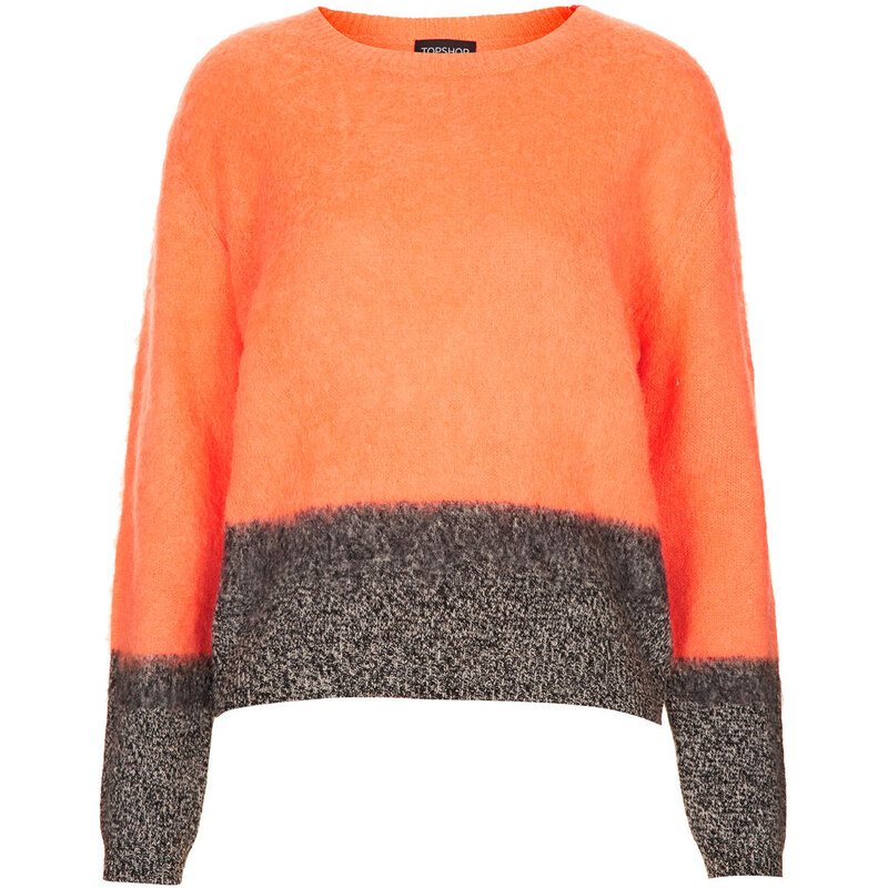 Topshop Knitted Contrast Wool Jumper