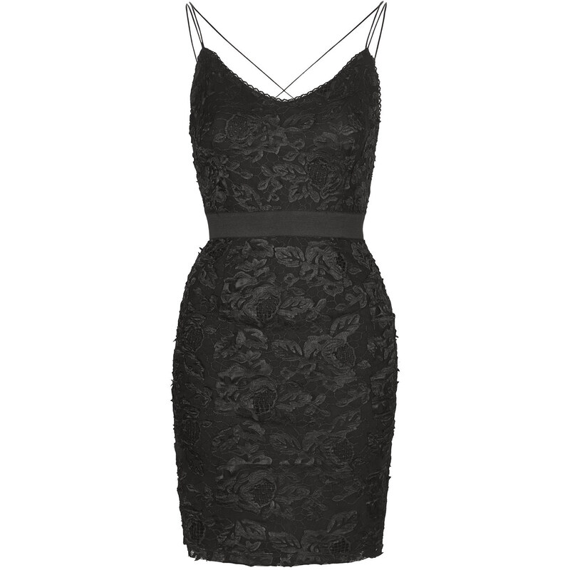 Topshop Strappy Lace Bodycon Dress