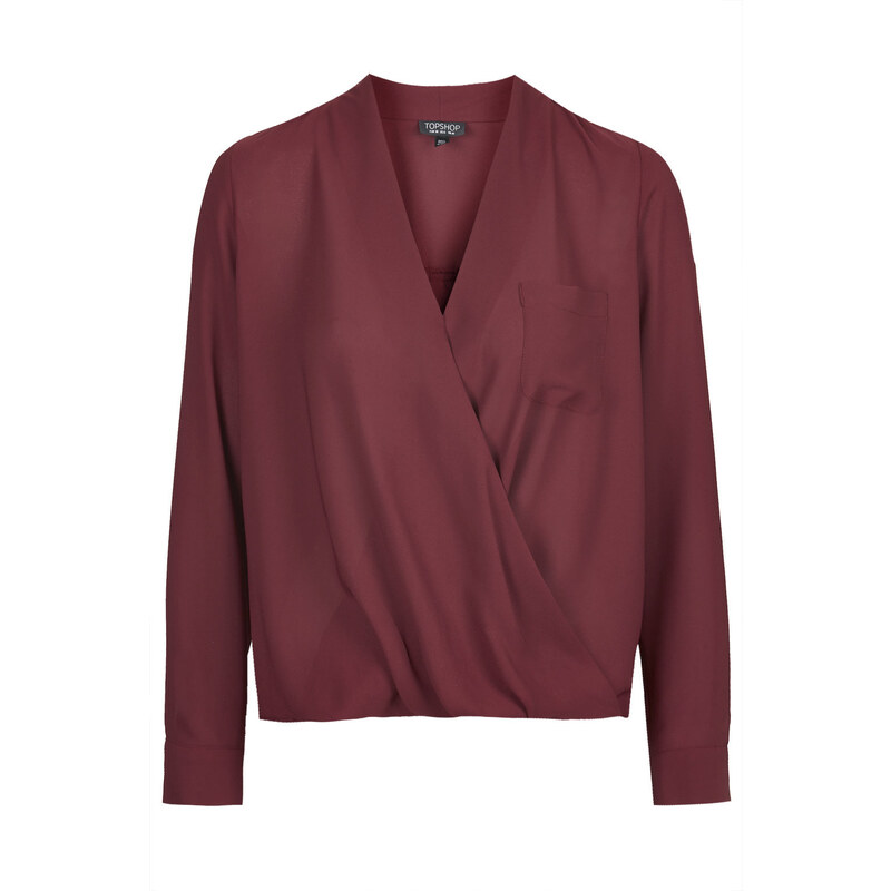 Topshop Drape Front Blouse