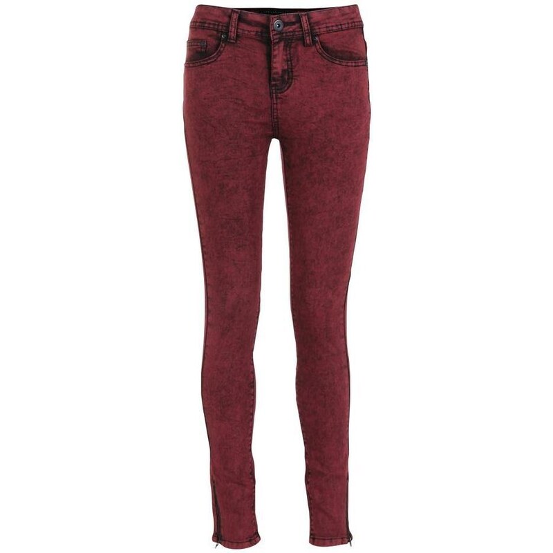 Crafted Super Skinny Zip Jeans Red 10 S
