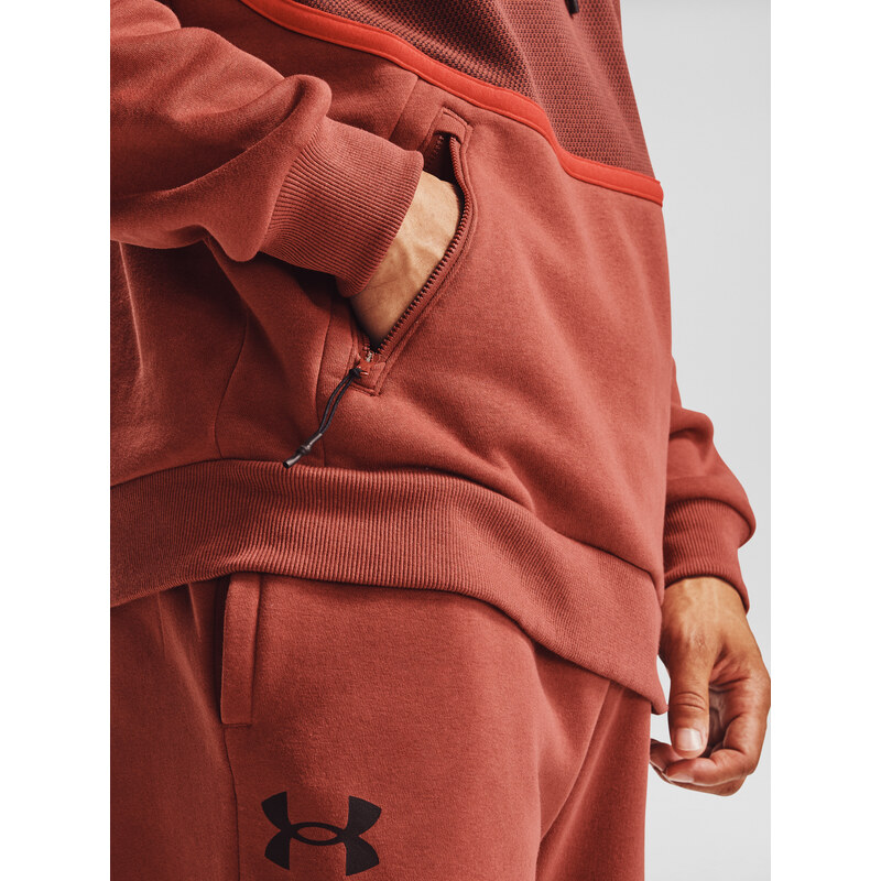 Under Armour Mikina UA Rival Fleece AMP HD-RED - Pánské