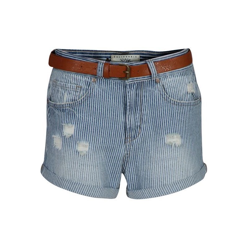 SoulCal Belted Stripe Shorts Blue 6 (XXS)