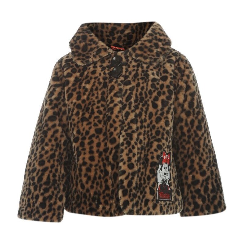 Disney Fur Coat Infant Girls Leopard Print 1-2 Roků