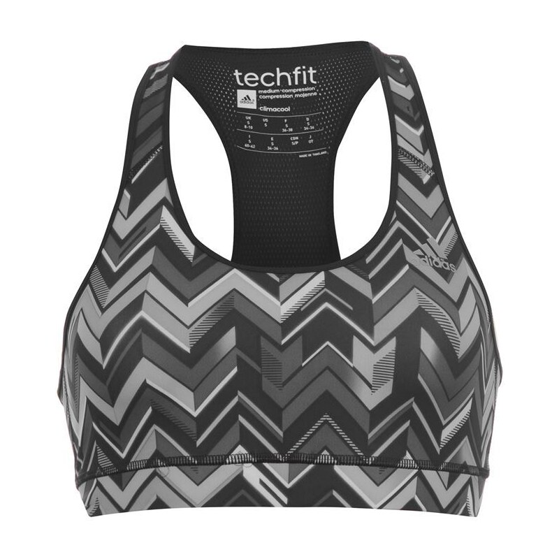 adidas TechFit Print Bra dámské Black/Print 6 (XS)