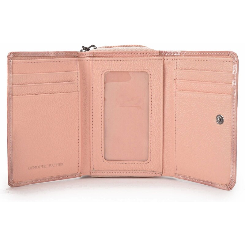 Dámská kožená peněženka Carmelo růžová 2105 P R