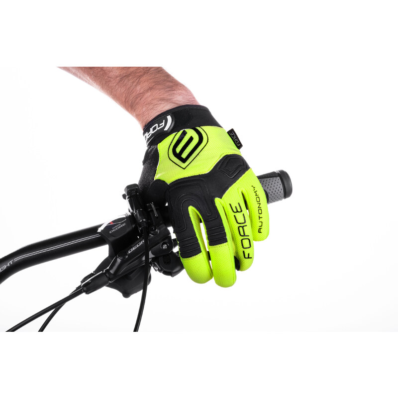 Cyklistické rukavice FORCE MTB AUTONOMY fluo