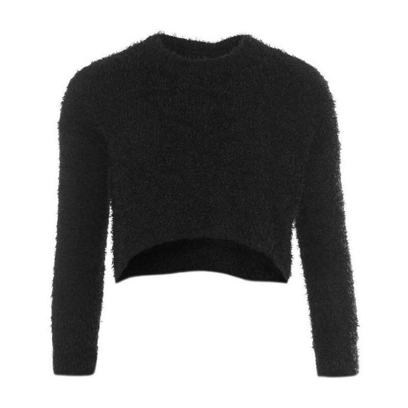 Golddigga Fluffy Cropped Knit Jumper dámské Black 10 S