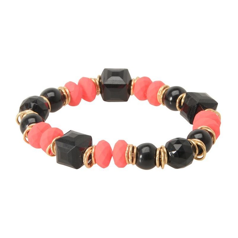 Golddigga Bracelet dámské Coral/Blk Beads N