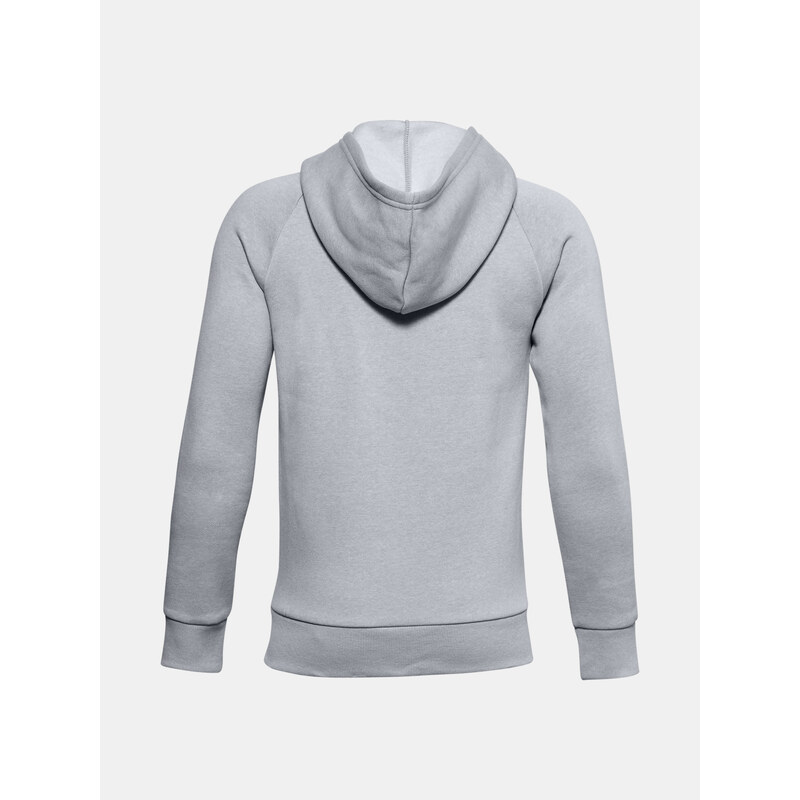 Mikina Under Armour RIVAL COTTON FZ HOODIE-GRY