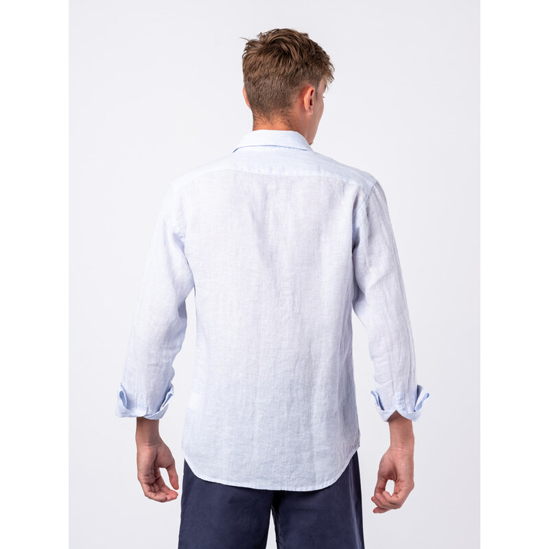 Panareha Men's Stripes Linen Shirt PHUKET light blue