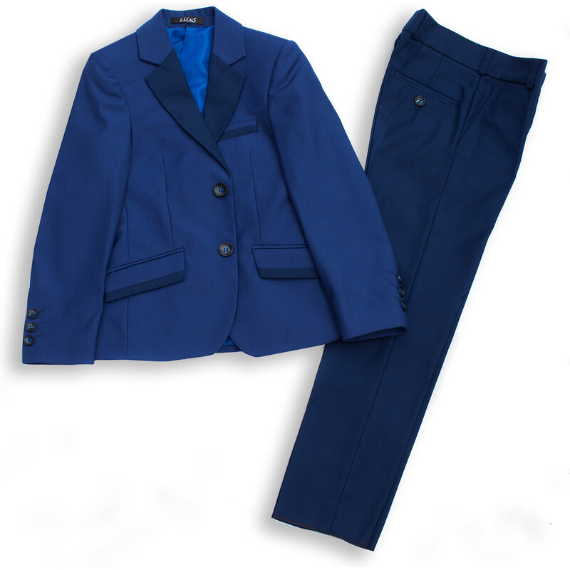 LiLuS Chlapecký společenský oblek modrý luxusní