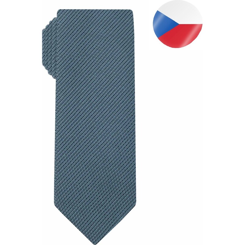 Pánská hedvábná kravata MONSI Grenadine - šedá