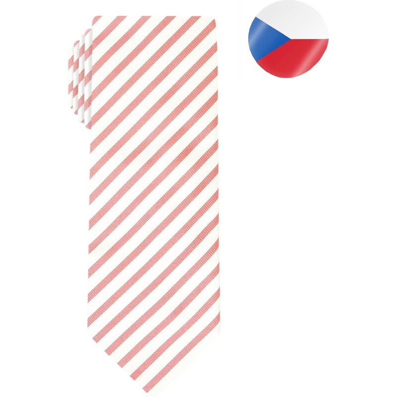Pánská hedvábná kravata MONSI Slant - červená